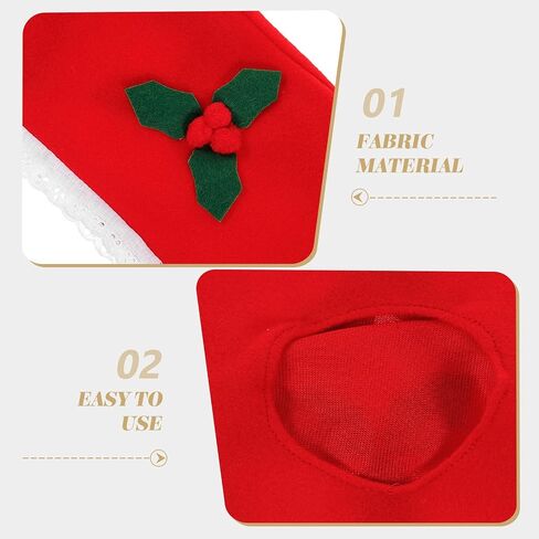 Napkin Holders Convenient Storage Red Fabric with Oval Opening 2 Pcs Foldable Paper Towel Boxes and Christmas Party Decoration Tissue Dispensers for Office Tissue Storage in Kuwait