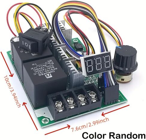 60A 0-100 Adjustable Speed Controller for DIY DC Motor - LED Digital Display & PWM DC 10V-55V Adjustment in Kuwait