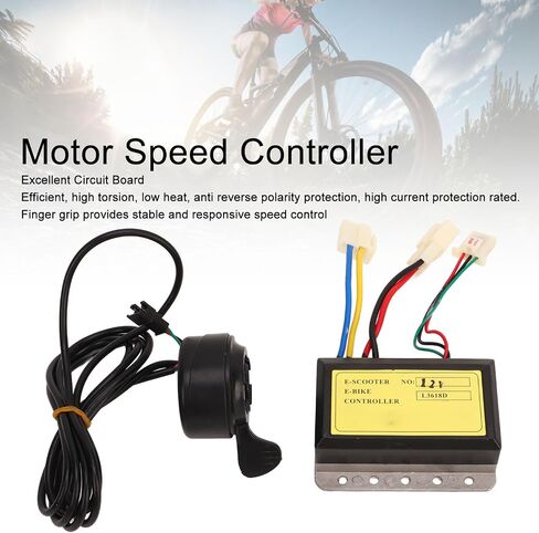 2PCS Set 12V 250W DC Motor Speed Controller and Thumb Throttle Kit for Scooter Cycle with B Motor Control Box Motorcycl Regulator Kit in Kuwait