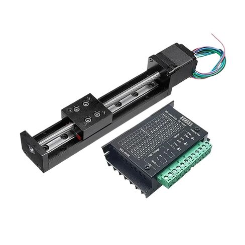 CNC Mini T-Type Sliding Table 50mm 100mm 250mm 300mm Motorized Linear Rail Platform Nema11 Motor Drive Kit Stage Axis(300mm and Drive,2mm Pitch) in Saudi Arabia