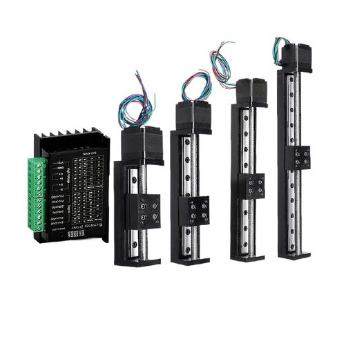 T-Type Sliding Table Rail Linear 50-300mm Stroke NEMA11 Stepper Motor Driver TB6600 Kit CNC Guide Axis(150mm with Driver,6mm Pitch) in Saudi Arabia