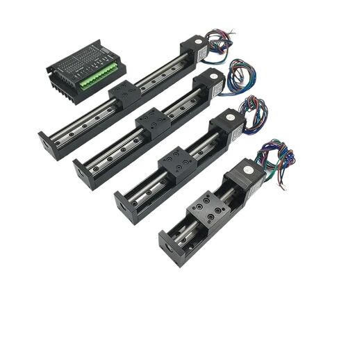 Axis Motorized Slide Table T-Type Linear Guide Rail Stage CNC Mini Sliding Motor Drive Kit Electric(200mm and Drive Kit,12mm Pitch) in Saudi Arabia