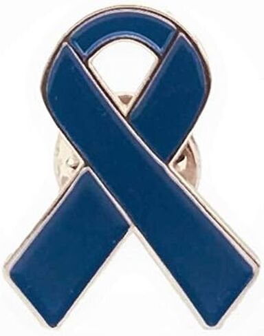1 Blue I Support Colon Cancer Awareness Bracelet & 1Blue Enamel Ribbon Pin With Metal Clasp Pin & Bracelet - Show Your Support For Colon Cancer Awareness | Metal Clasp, Support Awareness, 1 Bracelet & 1 Pin in Kuwait