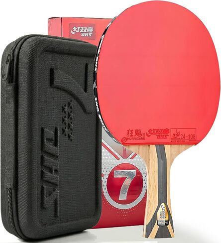 مضارب تنس الطاولة ذات المستوى الاحترافي من DHS Ping Pong Paddles - معتمد من ITTF - مجداف Ping Pong للتحكم المتقدم والسرعة - مضرب تنس الطاولة للاعبين الهجوميين in Kuwait