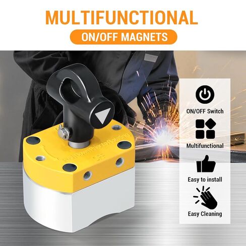 180 lbs ON/Off Switchable Magnet, Magnetic Welding Holder, Multipurpose Magnetic Base for Lifting, Handling, Metal Screening, Weld Positioning & Metal Salvage in Kuwait
