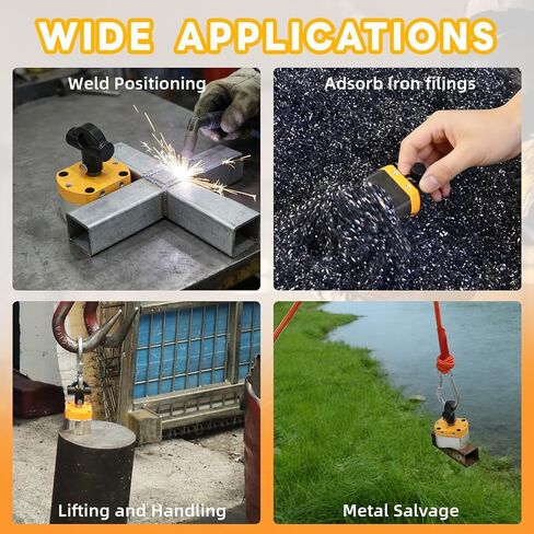 180 lbs ON/Off Switchable Magnet, Magnetic Welding Holder, Multipurpose Magnetic Base for Lifting, Handling, Metal Screening, Weld Positioning & Metal Salvage in Kuwait