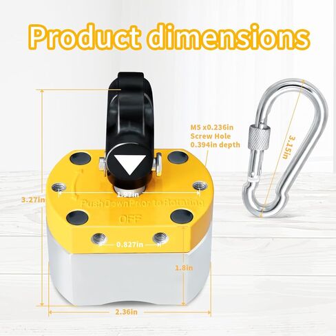 180 lbs ON/Off Switchable Magnet, Magnetic Welding Holder, Multipurpose Magnetic Base for Lifting, Handling, Metal Screening, Weld Positioning & Metal Salvage in Kuwait