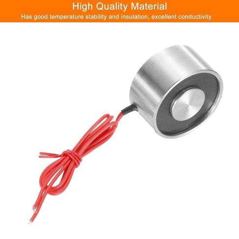 uxcell Round Solenoid Electromagnet DC 5V 180N 40LB/18Kg Electric Magnet Electric Lifting Magnet for Automation Equipment in Kuwait