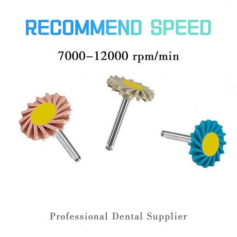 6 Pcs Dental Composite Polishing Wheels Rubber Polisher System Diamond Impregnated Polishing System System Dental Polishing Discs 3-Step System RA Disc Kit Dentist Tools P3 1.0 in Kuwait