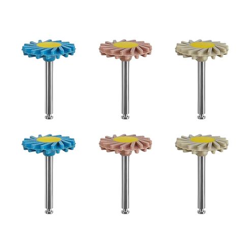 6 Pcs Dental Composite Polishing Wheels Rubber Polisher System Diamond Impregnated Polishing System System Dental Polishing Discs 3-Step System RA Disc Kit Dentist Tools P3 1.0 in Kuwait
