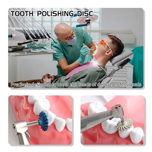 6 Pcs Dental Composite Polishing Wheels Rubber Polisher System Diamond Impregnated Polishing System System Dental Polishing Discs 3-Step System RA Disc Kit Dentist Tools P3 1.0 in Kuwait