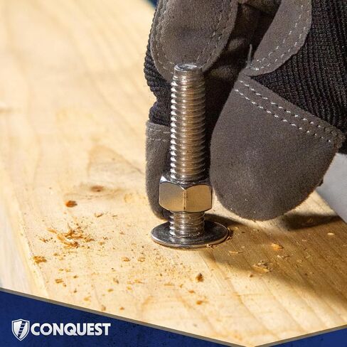 Conquest 5/8" x 3-1/2" 304 Stainless Steel Wedge Anchors for Concrete (25-Pack), Heavy Duty 5/8 Anchor Bolts for Outdoor Concrete Fastening, Residential, and Light Commercial Projects in Kuwait