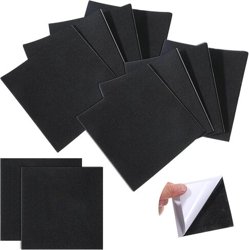 10 Pcs Adhesive Foam Padding, Thin Foam Padding 1/8" Thick, 4"x4" Closed Cell Sheet, Self Stick Anti Vibration Pads for Furniture, Cars, Speakers & DIY Projects in Kuwait