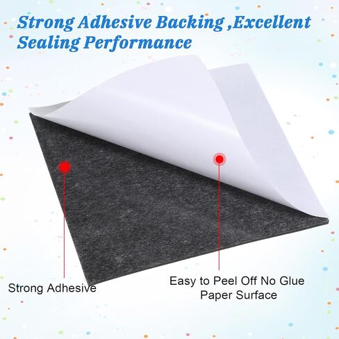 22 Pcs Adhesive Foam Padding, Sticky Foam Pads Black Closed Cell Self Adhesive 1/16" Thick Rubber Sheet 4 Inch X 4 Inch Neoprene Rubber Pad Self Stick Anti-Slip Anti Vibration Pad for Furniture in Kuwait