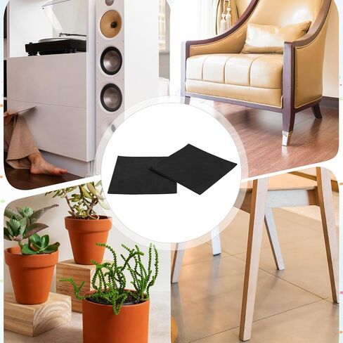 22 Pcs Adhesive Foam Padding, Sticky Foam Pads Black Closed Cell Self Adhesive 1/16" Thick Rubber Sheet 4 Inch X 4 Inch Neoprene Rubber Pad Self Stick Anti-Slip Anti Vibration Pad for Furniture in Kuwait
