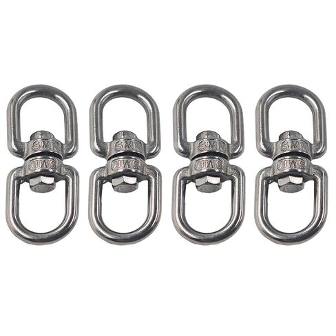 pson 4Pcs M5 Double Ended Swivel Hook, 304 Stainless Steel Eye to Eye Swivel Shackle Ring Connector for Hammocks, Tree Swings in Saudi Arabia