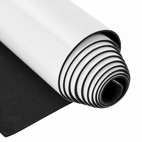 NATGAI Sponge Neoprene with Adhesive, 1/16" Thick X 12" Wide X 59" Long Closed Cell Foam Rubber Sheet, Cut to Multiple Dimensions - DIY, Gaskets, Cabinet, Crafts, Furniture in Kuwait