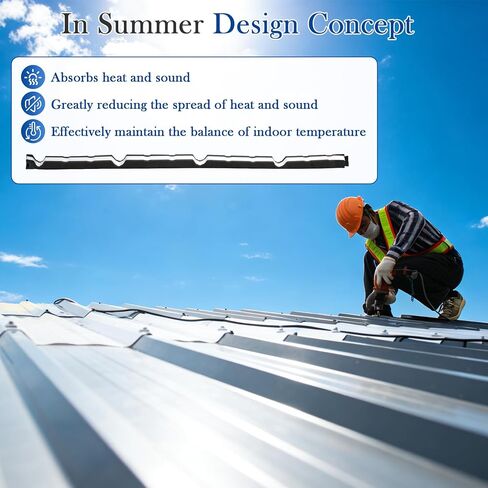 Upgraded Outside 9 in R Panel Metal Roof Foam Closure Strips with Self-Adhesive -10pcs in Kuwait