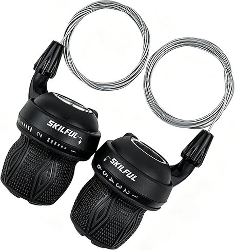 Twist Shifter Lever 3x7 3x6 Speed 21/18 Speed Bicycle Revoshift with Handlebar Grips for Mountain Bike MTB Tricycle (1 Pair) in Kuwait