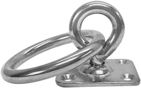 Prolinemax Stainless Steel 304 Square Swivel Pad Eye Plate W Ring 5/16" Welded Formed WLL 480 LBS Marine Boat Rigging in Kuwait