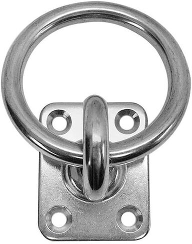 Prolinemax Stainless Steel 304 Square Swivel Pad Eye Plate W Ring 5/16" Welded Formed WLL 480 LBS Marine Boat Rigging in Kuwait