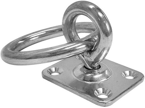 Prolinemax Stainless Steel 304 Square Swivel Pad Eye Plate W Ring 5/16" Welded Formed WLL 480 LBS Marine Boat Rigging in Kuwait