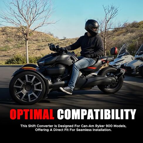 Rogierra Hand Shifter Kit Compatible with Can-Am Ryker 600/900 Ace Rally (2019-2025) Forward/Reverse Hand Gear Shift Replacement Kit, Aluminum Black in Kuwait