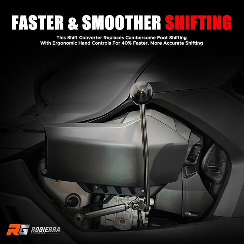 Rogierra Hand Shifter Kit Compatible with Can-Am Ryker 600/900 Ace Rally (2019-2025) Forward/Reverse Hand Gear Shift Replacement Kit, Aluminum Black in Kuwait