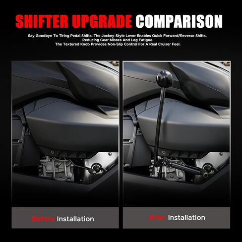 Rogierra Hand Shifter Kit Compatible with Can-Am Ryker 600/900 Ace Rally (2019-2025) Forward/Reverse Hand Gear Shift Replacement Kit, Aluminum Black in Kuwait