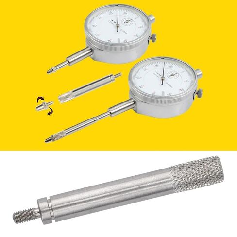 6 Pcs Dial Indicator Extension Rods – M2.5 Thread 5mm Diameter for Precision Measuring, 30-150mm Stainless Steel Replacement Stems in Kuwait
