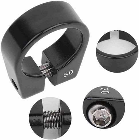 Aluminum Alloy Bike Seatpost Clamp 30mm – Bolt-Type Anti-Slip Saddle Collar for Mountain/Road Bikes, Secure Height Adjustment (1.2in Diameter)‌ in Kuwait