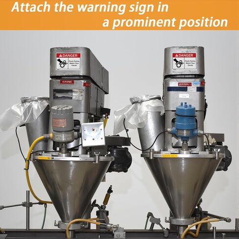 ملصقات خطر نقاط الضغط، علامات أمان OSHA، مادة الفينيل، 3.5 × 5 بوصة، 100 عبوة، ملصقات تحذير صناعية للمستودعات والآلات والمعدات in Kuwait