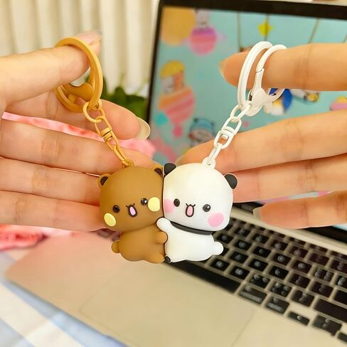 2 Pcs Cute Keychains Magnetic Matching Couples Stuff Key Chains for Women Boyfriend Girlfriend Valentine's Day Gifts in Saudi Arabia