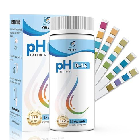 pH Test Strips 0-14, 175 Count Full Range pH 0-14 Test Paper for Urine Saliva Drinking Water Pool Aquarium Kombucha Soil Soap Making –Accurate Results in Seconds Litmus Paper Tester in Kuwait