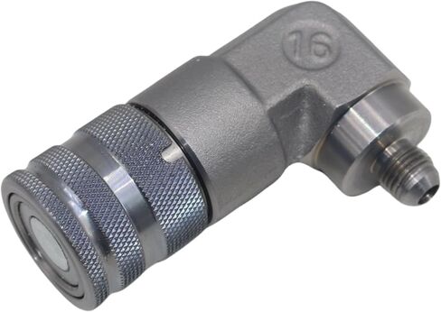Heavy-Duty Skid Steer Hydraulic Quick Connect Coupler Set - 3/8" JIC 37 Flare Male Thread with 90 Degree Flat Face, ISO16028 Quick Connect Coupler in Kuwait