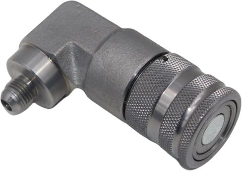Heavy-Duty Skid Steer Hydraulic Quick Connect Coupler Set - 3/8" JIC 37 Flare Male Thread with 90 Degree Flat Face, ISO16028 Quick Connect Coupler in Kuwait