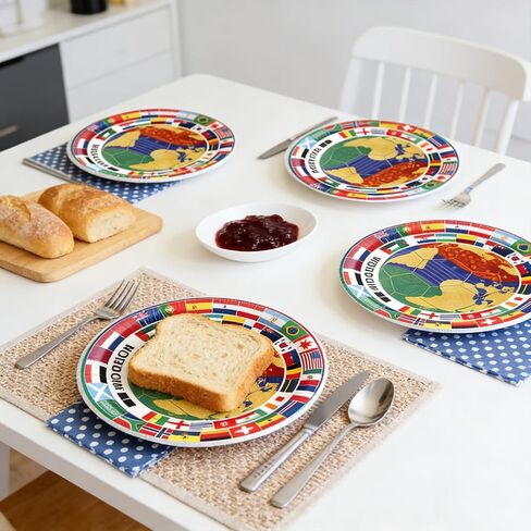 World Cup Football Paper Plate Soccer Theme Disposable Paper Plates for Football Sports Party Table Decorations 9 Inch 20 Pcs in Kuwait
