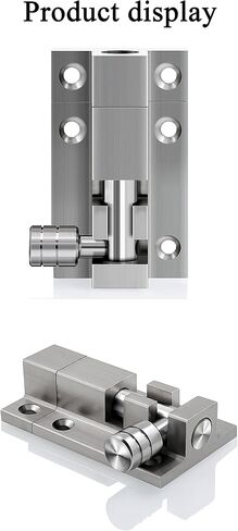 Door Lock,Gate Bolt Stainless,Slide,2 Pack Barrel Latch, Thickened Aluminum Alloy for, Brushed Finish with 6 Screws in Kuwait