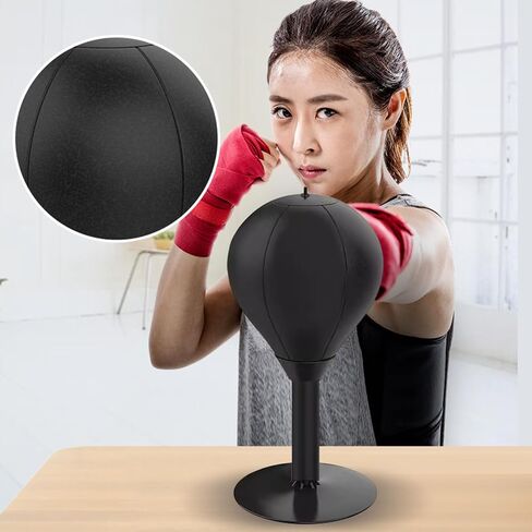Desktop Punching Bag with Suction Cup, Upgraded Spring Desk Punching Rage Bag Stress Buster Boxing Ball Funny Stress Relief Gift Heavy Duty Stress Relief Ball for Kids in Kuwait