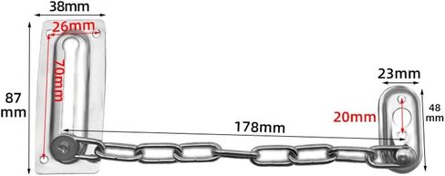 Door Chain Lock, Safe Buckle,Latch Safety Limiter,Metal Stainless Steel Anti-Theft Hasp Security Room Bolt in Kuwait