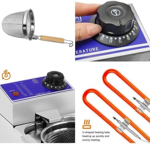 2 Holes Commercial Electric Pasta Cooker,2000W Electric Noodles Cooking Machine with Strainer,Stainless Steel Spaghetti Cooking Machine in Kuwait