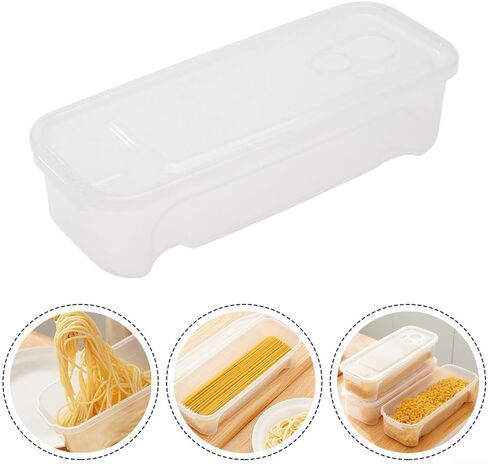 Microwave Pasta Cooker with Lid and Drain Holes for Cooking and Storage, PP Material Noodle Box for Kitchen and Dishwasher Safe Use in Kuwait