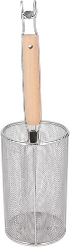STAINLESS STEEL FINE MESH PASTA BASKET FOR COOKING NOODLES VEGETABLES AND MORE in Kuwait