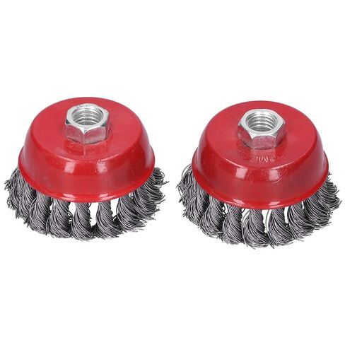 Fafeicy 4Pcs Steel Wire Wheel Drill Bit, Durable Polishing Tool with M14 Thread, Ideal for Rust Removal and Surface Cleaning in Kuwait