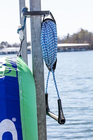 Tow-Behind Dock Storage - Keep Tubes Secure & Organized - No Drill Easy Install - Heavy Duty, UV & Rust Resistant - Made in USA- Fits a 2.5" Square Post in Kuwait