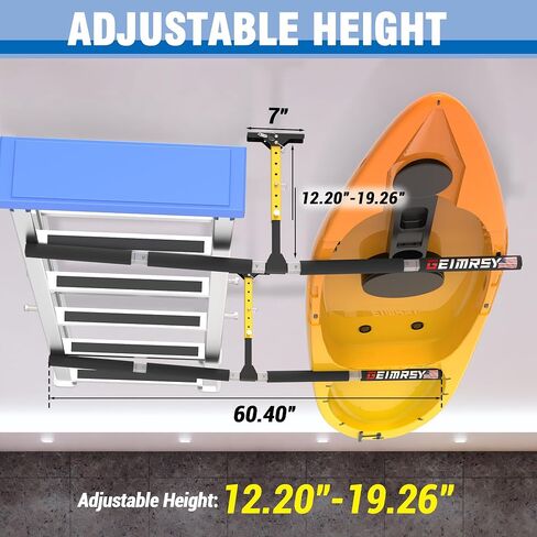 GanFindX Kayak Overhead Storage Rack – Adjustable Ceiling Hangers for 2 Kayaks, Paddleboards, or Surfboards in Saudi Arabia