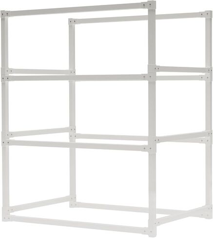 رف تخزين كاياك DIY - حامل كاياك PVC قائم بذاته للجراج والرصيف، حامل لوح مجداف زورق قابل للتعديل من 3 طبقات، منظم SUP داخلي وخارجي مقاوم للطقس، إطار خفيف الوزن in Kuwait