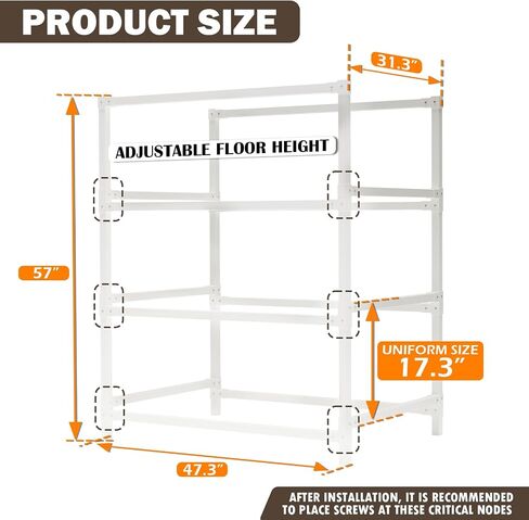 رف تخزين كاياك DIY - حامل كاياك PVC قائم بذاته للجراج والرصيف، حامل لوح مجداف زورق قابل للتعديل من 3 طبقات، منظم SUP داخلي وخارجي مقاوم للطقس، إطار خفيف الوزن in Kuwait