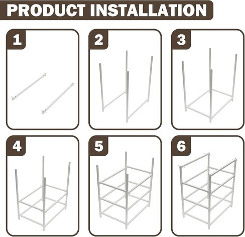 رف تخزين كاياك DIY - حامل كاياك PVC قائم بذاته للجراج والرصيف، حامل لوح مجداف زورق قابل للتعديل من 3 طبقات، منظم SUP داخلي وخارجي مقاوم للطقس، إطار خفيف الوزن in Kuwait