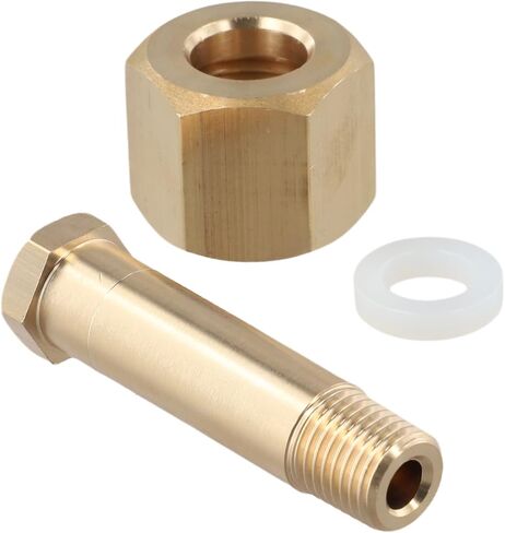 Copper Regulator Inlet Nut for CGA-320 NPT1/4, Pressure Reducing Valve Connector with Washer for Welding Gas Equipment Stability in Kuwait